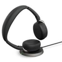 Jabra Evolve2 Headset Bedraad, draadloos Stereo Hoofdband USB Zwart Geïntegeerde MS Teams-knop