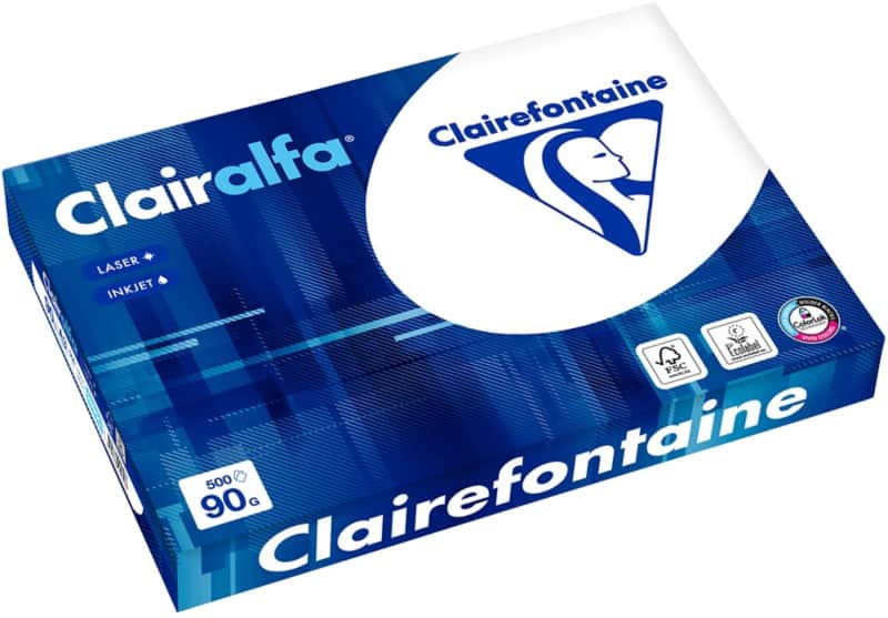Clairefontaine Clairalfa A3 Kopieerpapier Wit 90 g/m² 500 Vellen