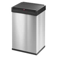 Hailo Big-Box Swing L Prullenbak met tuimeldeksel 35 l Zilver Kunststof, roestvrij staal