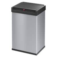 Hailo Big-Box Swing L Prullenbak met tuimeldeksel 35 l Zilver Kunststof, staal