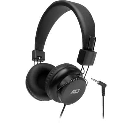 ACT AC9300 Bedraad Koptelefoon Over het hoofd 3,5 mm Jack Nee Stereo Zwart