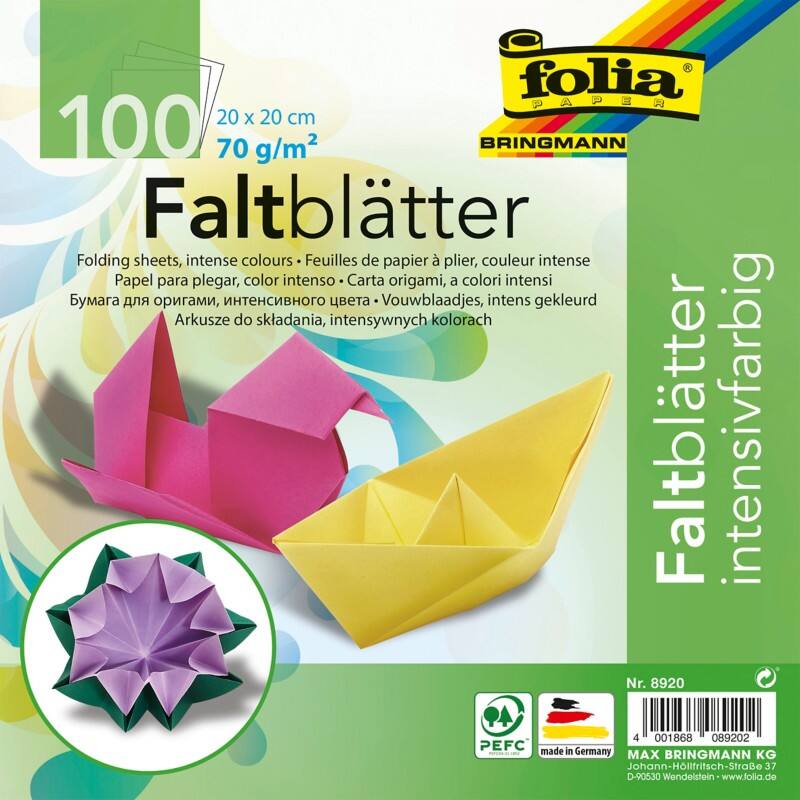 Folia Knutselpapier Kleurenassortiment 70 g/m² 100 Vellen