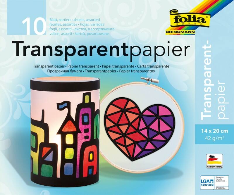 Folia Overtrekpapier Kleurenassortiment 42 g/m² 10 Vellen