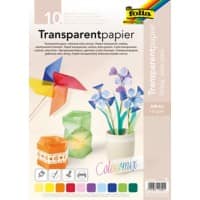 Folia Knutselpapier Kleurenassortiment Transparant papier A4 115 g/m² 87409 10 Vellen