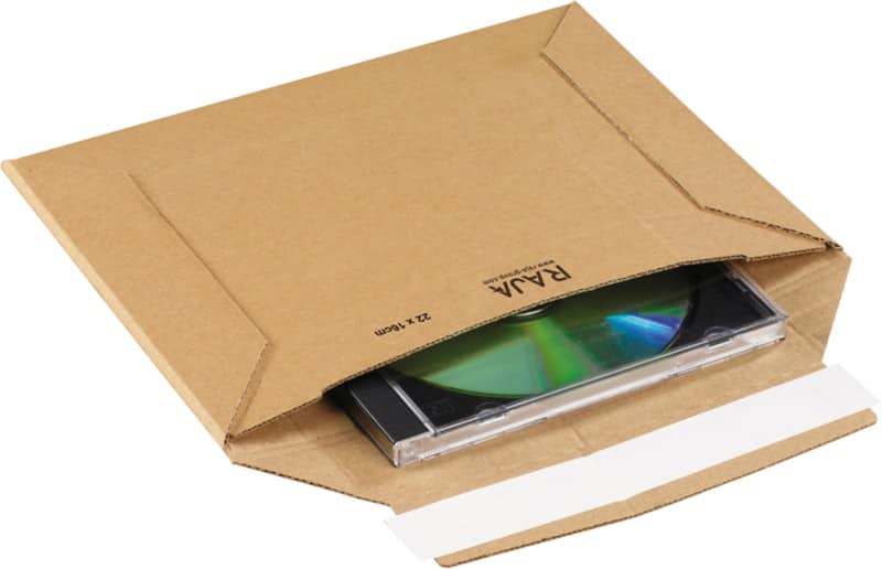 RAJA Rigipack Verzendtas Karton 220 (B) x 160 (H) mm Bruin 100 Stuks