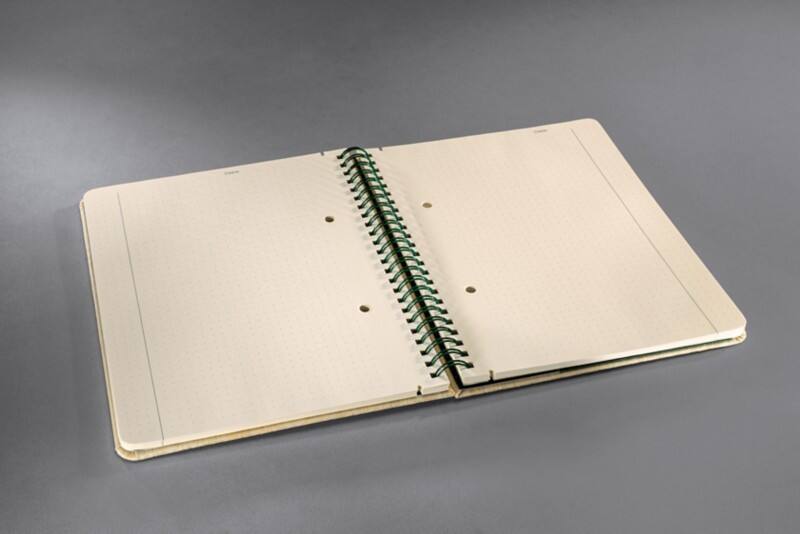 Sigel Conceptum Schrijfblok A5+ Gestipt Spiraalbinding Zijgebonden Kunststof Harde rug Lichtbruin, beige Geperforeerd 160 Pagina's