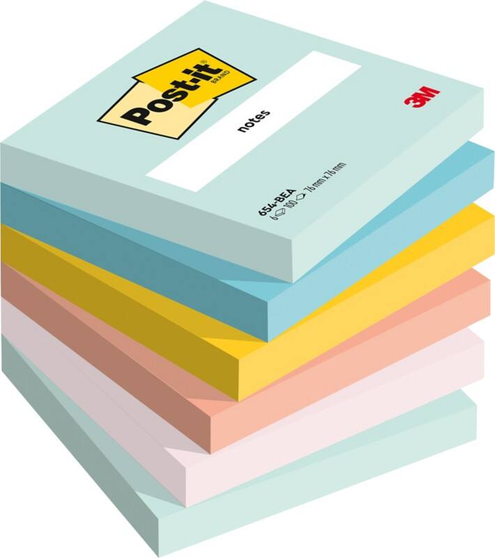 Post-it Notes 76 x 76 mm Beachside Colour Collection 6 Blokken van 100 Vellen