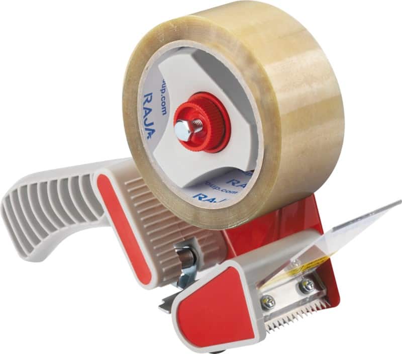 RAJA Verpakkingstape-afroller Rood 50 (B) mm Kunststof, Metaal