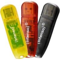 INTENSO USB-stick 3502483 Geel, rood, zwart 32 GB 3 Stuks
