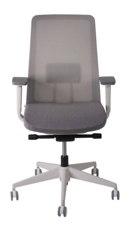 Ceha Bureaustoel RENO K10B (BK) Stof Wit