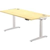 Fellowes Levado Elektrisch Hoogteverstelbaar Zit-sta-bureau Rechthoekig Ahorn T-Voet 1.829 (B) x 698 (D) x 1.257 (H) mm MDF (Medium-density fibreboard), PVC (Polyvinylchloride), Staal
