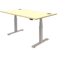 Fellowes Cambio Elektrisch Hoogteverstelbaar Zit-sta-bureau Rechthoekig Ahorn T-Voet 1.699 (B) x 649 (D) x 1.305 (H) mm MDF (Medium-density fibreboard), PVC (Polyvinylchloride), Staal