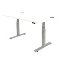 Fellowes Cambio Elektrisch Hoogteverstelbaar Zit-sta-bureau Rechthoekig Wit T-Voet 1.699 (B) x 649 (D) x 1.305 (H) mm MDF (Medium-density fibreboard), PVC (Polyvinylchloride), Staal