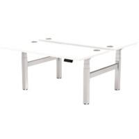 Fellowes Cambio Elektrisch Hoogteverstelbaar Zit-sta-bureau Rechthoekig Wit T-Voet 1.699 (B) x 1.470 (D) x 1.305 (H) mm MDF (Medium-density fibreboard), PVC (Polyvinylchloride), Staal