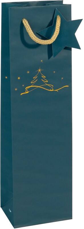 Sigel Geschenktas Petrolblauw 10 x 8 x 35 cm 5 Stuks