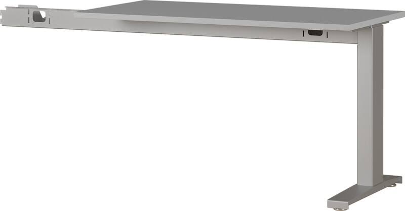 Germania bureau-uitbreiding 4241-583 lichtgrijs, zwart 1130 mm (B) X 600 mm (D) X 870 mm (H)