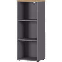 Germania boekenkast 4230-564 bruin, donkergrijs, eiken 450 mm (B) X 400 mm (D) X 1200 mm (H)