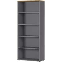 Germania boekenkast 4235-564 bruin, donkergrijs, eiken 800 mm (B) X 400 mm (D) X 1970 mm (H)