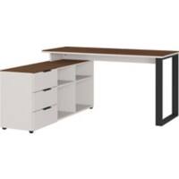 Germania bureau 4223-573 bruin, walnoot 1450 mm (B) X 1460 mm (D) X 740 mm (H)