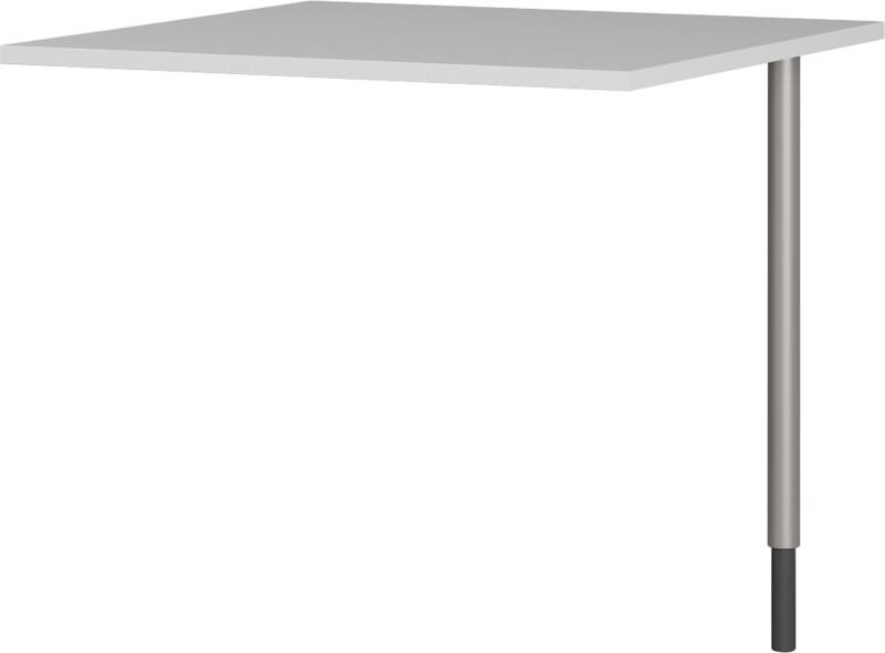 GERMANIA GW-Profi 2.0 vierkante bureau-uitbreiding 4255-583 lichtgrijs, zilver 800 x 800 mm