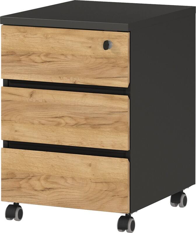 GERMANIA kadeblok 4264-549 GW-Lissabon donkergrijs, lichtbruin, eiken 410 x 500 x 600 mm