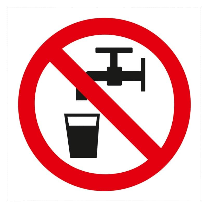 Seco Pictogram Geen drinkwater Kleefstof Kunststof 20 x 20 cm P07SRP-200X200