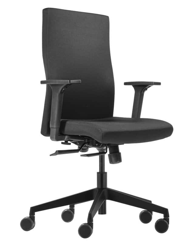 Trendoffice Comfort Bureaustoel Synchroonmechanisme Stof 2D armleuning Zwart 125 kg SC 9248 NL6