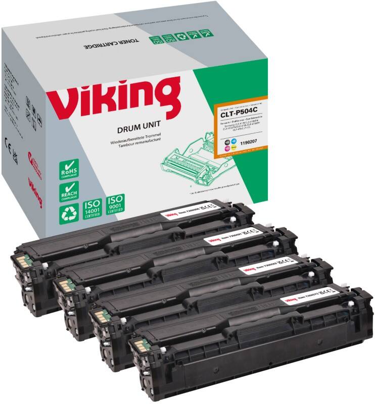 Viking CLT-P504C compatibele Samsung tonercartridge zwart, cyaan, magenta, geel multipak 4 stuks
