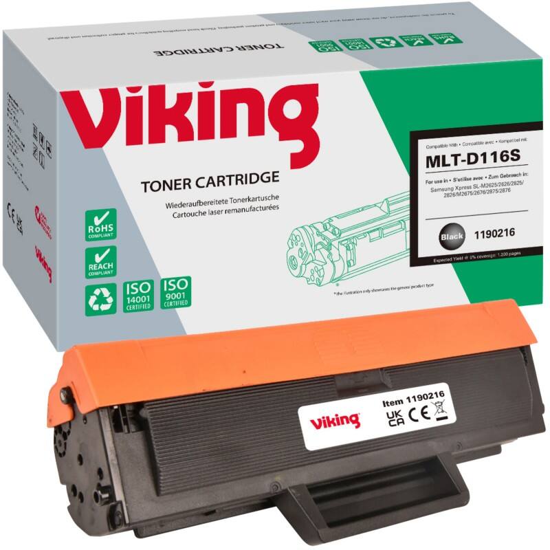 Viking MLT-D116S compatibele Samsung tonercartridge zwart