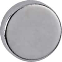 Maul Neodymium Rond Magneten Lichtzilver 2.5 kg draagkracht 10 mm 10 Stuks