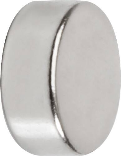 Maul Neodymium Rond Magneten Lichtzilver 1.5 kg draagkracht 8 mm 10 Stuks