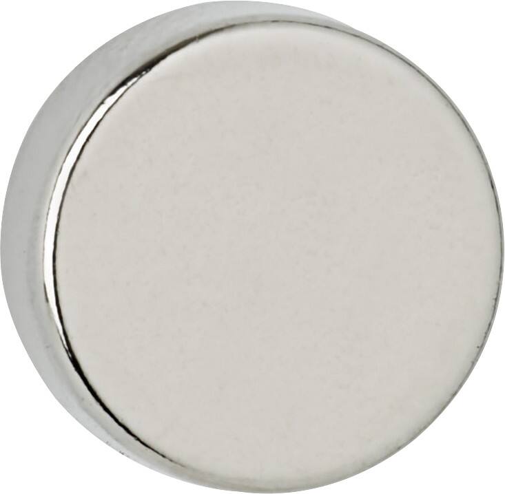 Maul Neodymium Rond Magneten Lichtzilver 4 kg draagkracht 12 mm 10 Stuks