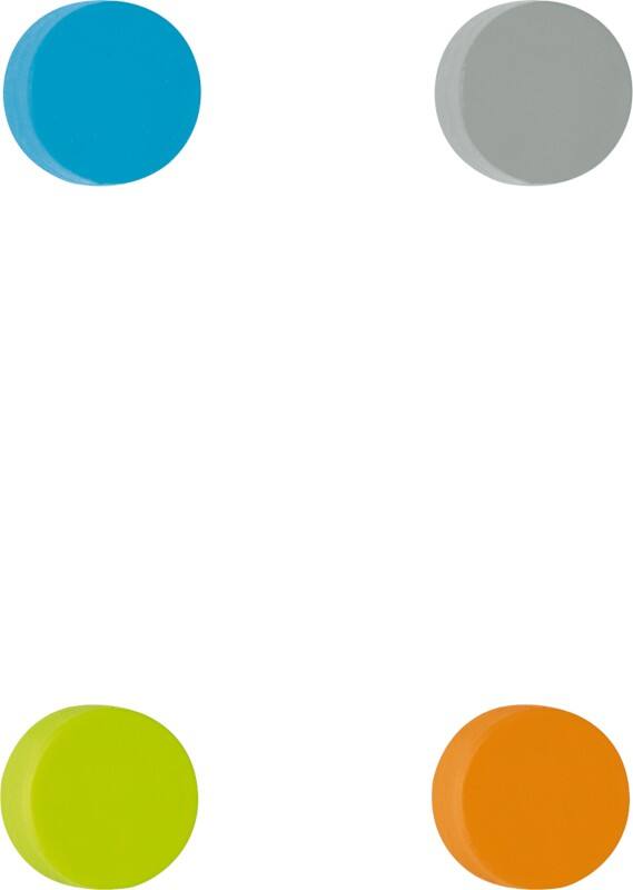 Maul Nedymium Rond Whiteboard-magneten Kleurenassortiment 1.5 kg draagkracht 14.6 mm 8 Stuks