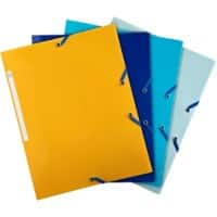 Exacompta 3-klepsmap BEE BLUE 55110E A4 Staand PP (Polypropeen) Gerecycled Elastiek 24 (B) x 0.2 (D) x 32 (H) cm Kleurenassortiment