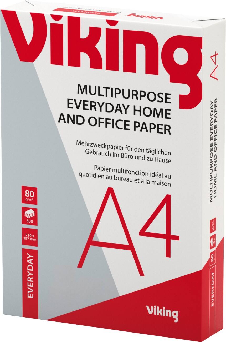 Viking Everyday A4 Kopieerpapier 80 g/m² Glad Wit 500 Vellen