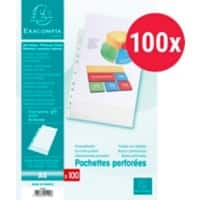 Exacompta Showtassen A4 Generfd Transparant 50 micron PP (Polypropeen) Boven 5100E 100 Stuks