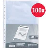 Exacompta Showtassen A4 Transparant 40 micron PP (Polypropeen) Bovenopening 5111E Pak van 100