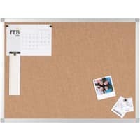 Viking Kurk Prikbord Niet magnetisch Wandmontage 106,5 (B) x 0,81 (D) x 75 (H) cm Bruin