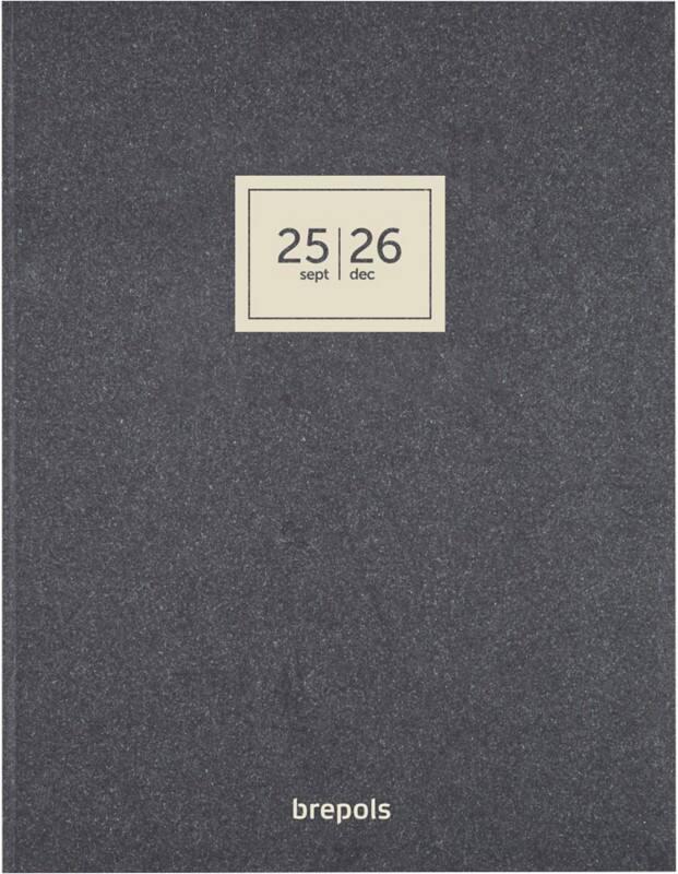 Brepols Agenda 2026 1 Week per 2 pagina's 21,5 (B) x 27,6 (H) cm Antraciet