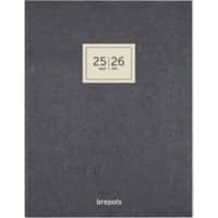 Brepols Agenda 2026 1 Week per 2 pagina's 21,5 (B) x 27,6 (H) cm Antraciet