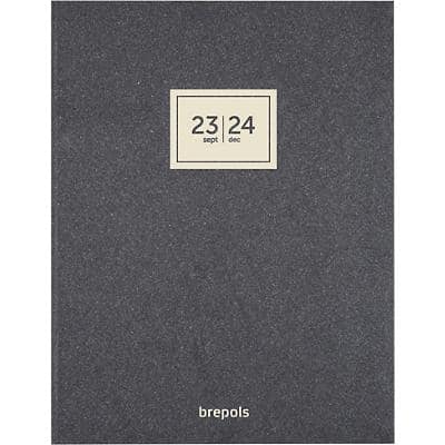 Brepols Agenda 2024 1 Week per 2 pagina's 21,5 (B) x 27,6 (H) cm Zwart
