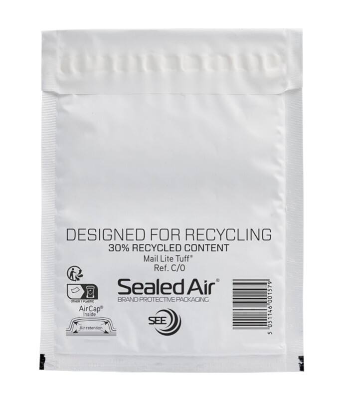 Mail Lite Tuff Mailer Luchtkussenenveloppen Wit Zonder Venster 150 (B) x 210 (H) mm Zelfklevend 100 Hoezen