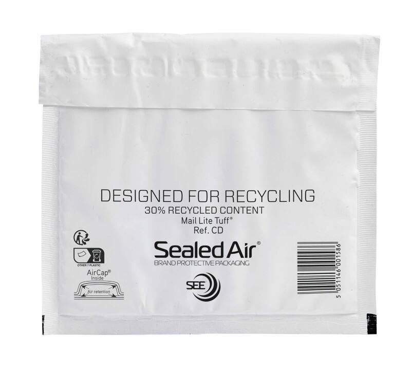 Mail Lite Tuff Mailer Luchtkussenenveloppen Wit Zonder Venster 180 (B) x 160 (H) mm Zelfklevend 100 Hoezen
