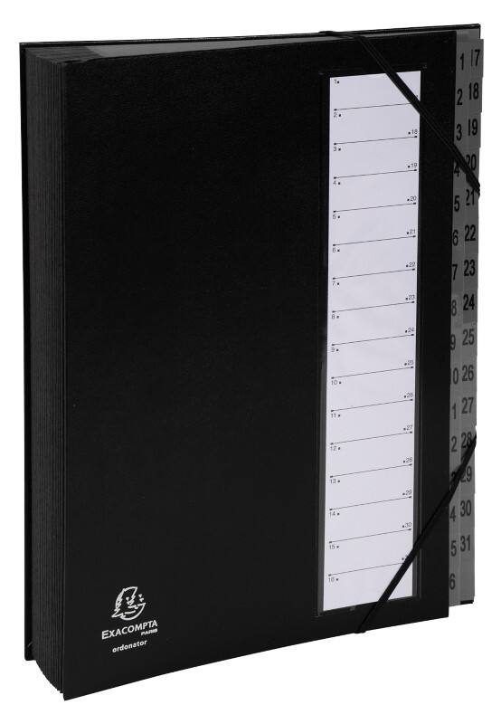 Exacompta Sorteermap 56032E A4 Balacron Zwart 24 (B) x 3,5 (D) x 32,8 (H) cm 6 Stuks