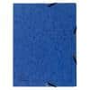 Exacompta 3-klepsmap met elastiek 55402E Blauw Gewafeld karton 25 Stuks