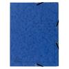 Exacompta 3-klepsmap met elastiek 55402E Blauw Gewafeld karton 25 Stuks