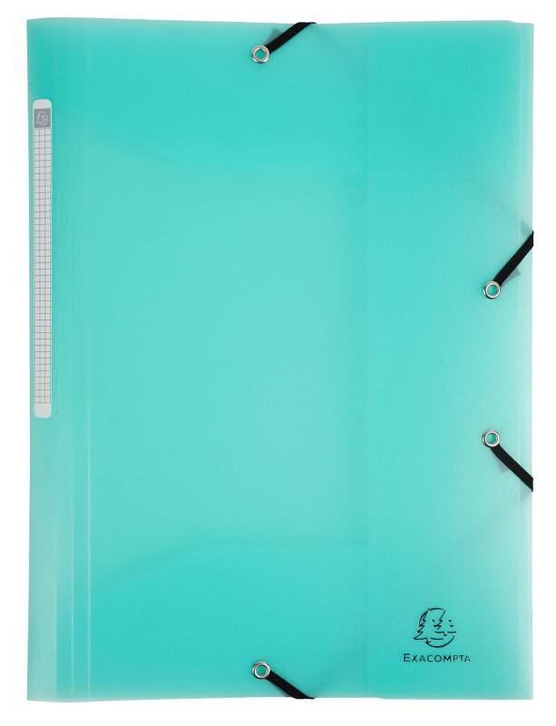 Exacompta Chromaline Pastel 3-klepsmap 55173E PP (Polypropyleen) Elastiek 24 (B) x 0,2 (D) x 32 (H) cm Pastelgroen 25 Stuks