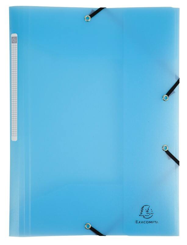 Exacompta Chromaline Pastel 3-klepsmap 55172E PP (Polypropyleen) Elastiek 24 (B) x 0,2 (D) x 32 (H) cm Pastelblauw 25 Stuks