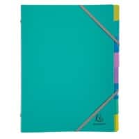 Exacompta Forever Young Sorteermap A4 PP (Polypropeen) Turkoois 24,5 (B) x 1 (D) x 32 (H) cm 8 Stuks 
