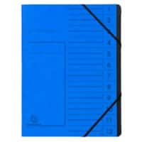 Exacompta Sorteermap 541201E A4 Gewafeld karton Blauw 24,5 (B) x 1 (D) x 32 (H) cm Pak van 10